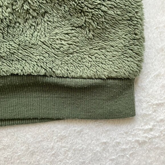 Pekkle 9M Olive Green Dinosaur Fuzzy Sweatshirt VGUC Baby Boy - Picture 7 of 16